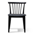 Set of 2 - Garret Wooden Dining Chair - Full Black