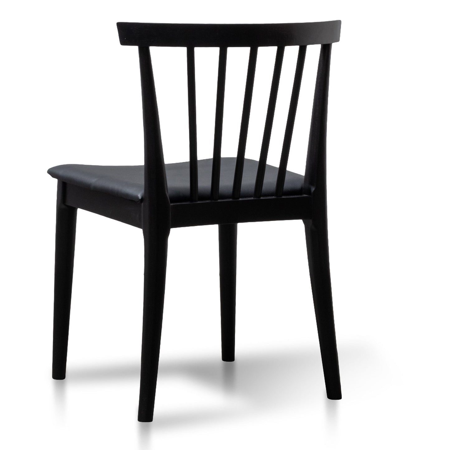 Set of 2 - Garret Wooden Dining Chair - Full Black