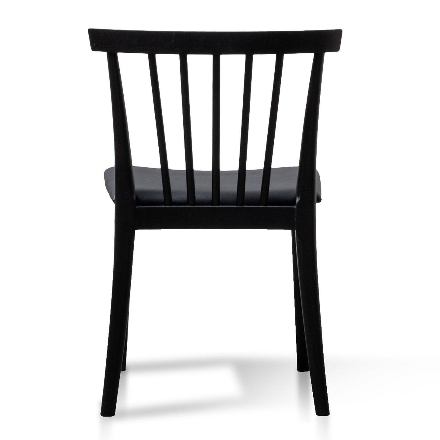 Set of 2 - Garret Wooden Dining Chair - Full Black