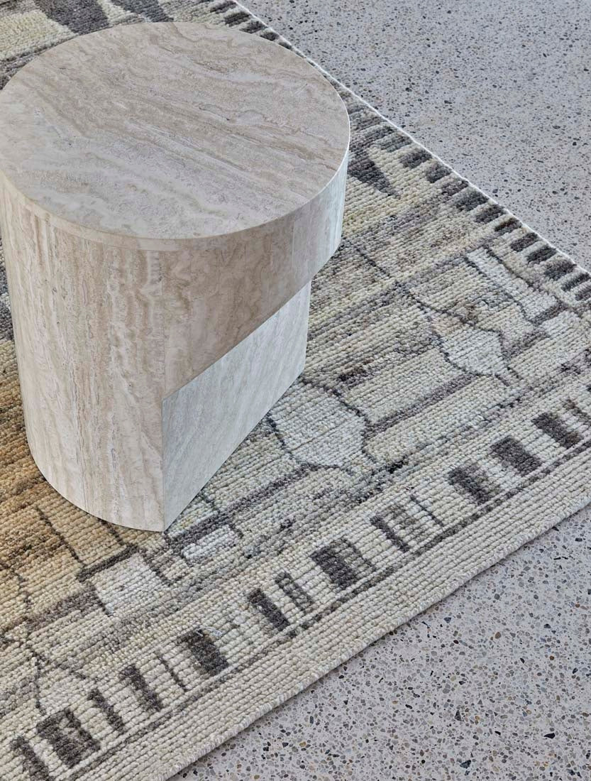 Atlas Pinnacle Side Table - Natural Travertine