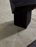 Abstract Stack Side Table - Sandblasted Black