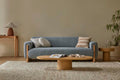 Airlie Wrap 3 Seater Sofa - Sky Blue Boucle - Natural Ash