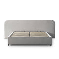 Greta King Sized Bed Frame - Clay Grey with storage