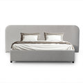 Greta King Sized Bed Frame - Clay Grey with storage