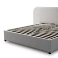 Greta King Sized Bed Frame - Clay Grey with storage