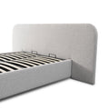 Greta Queen Sized Bed Frame - Clay Grey with storage