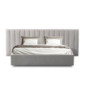 Ralph Wide Base King Sized Bed Frame - Clay Grey with Storage