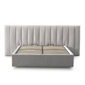 Ralph Wide Base Queen Bed Frame - Clay Grey with Storage