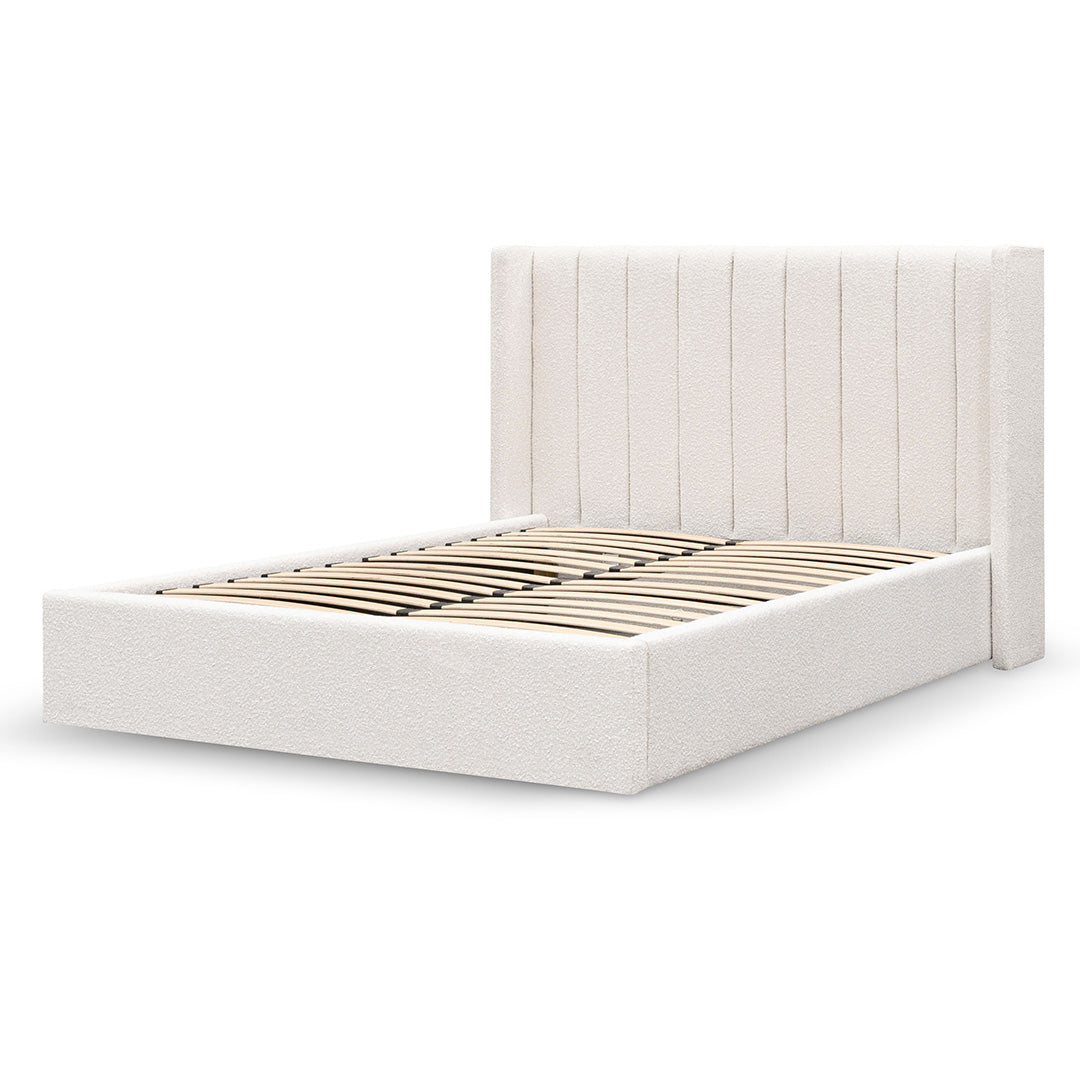 Hillsdale Wide Base Queen Sized Bed Frame - Snow Boucle