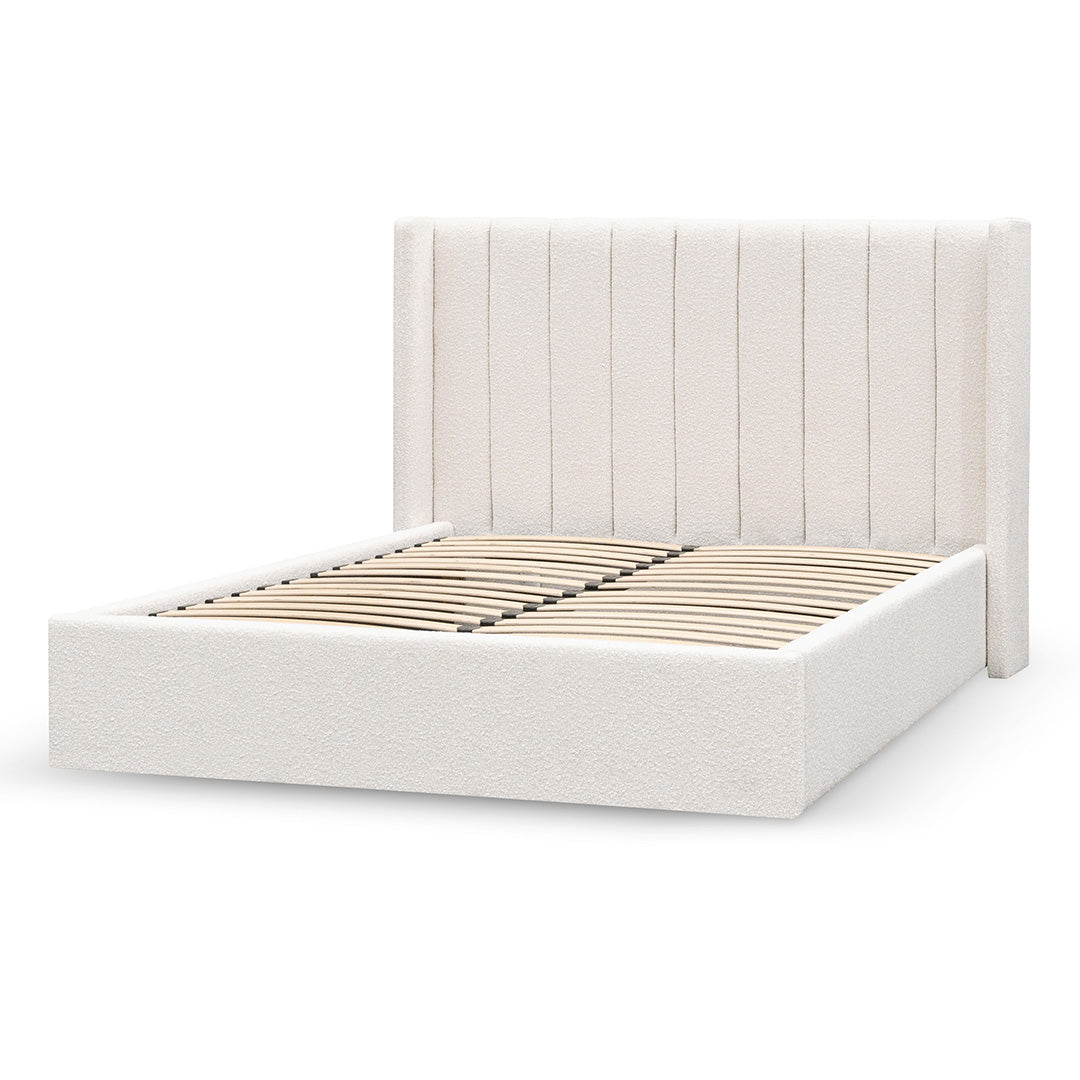 Hillsdale Wide Base Queen Sized Bed Frame - Snow Boucle