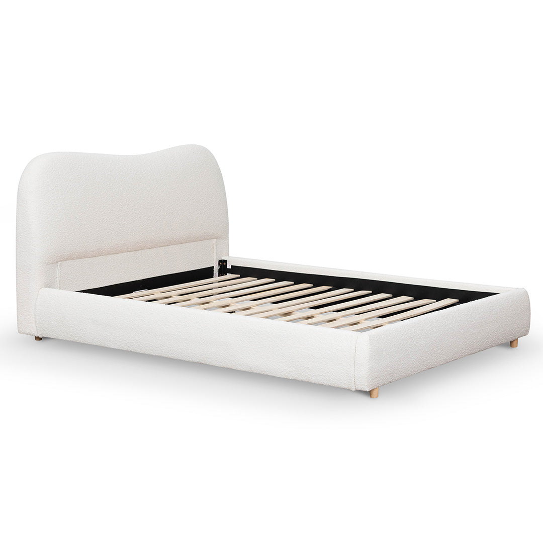 Diaz Queen Bed Frame - Cream White