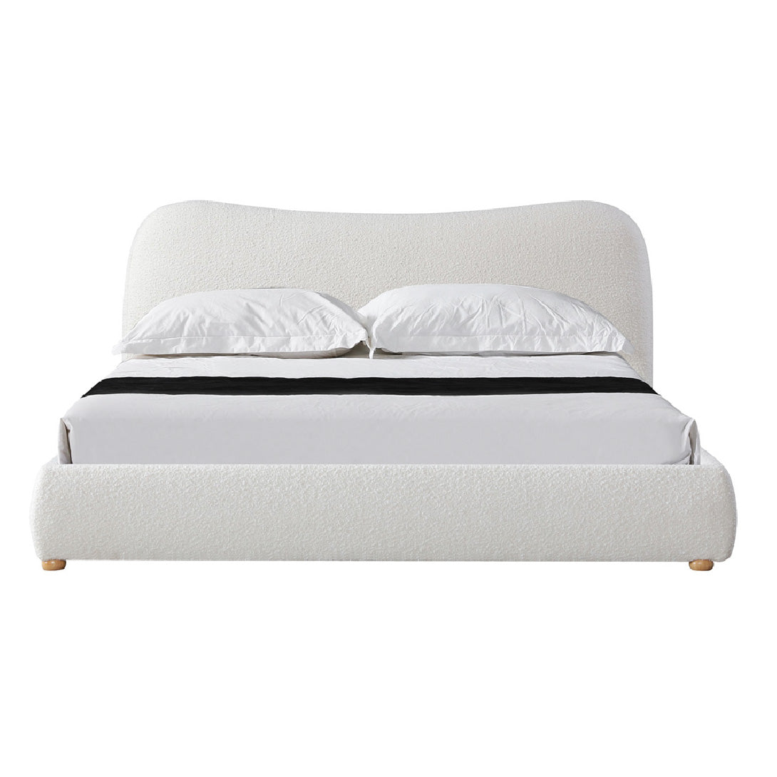 Diaz King Bed Frame - Cream White