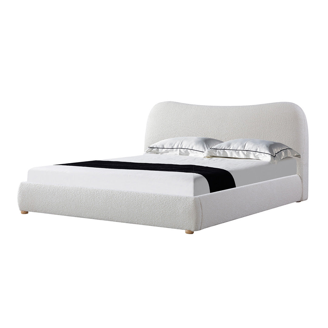 Diaz King Bed Frame - Cream White