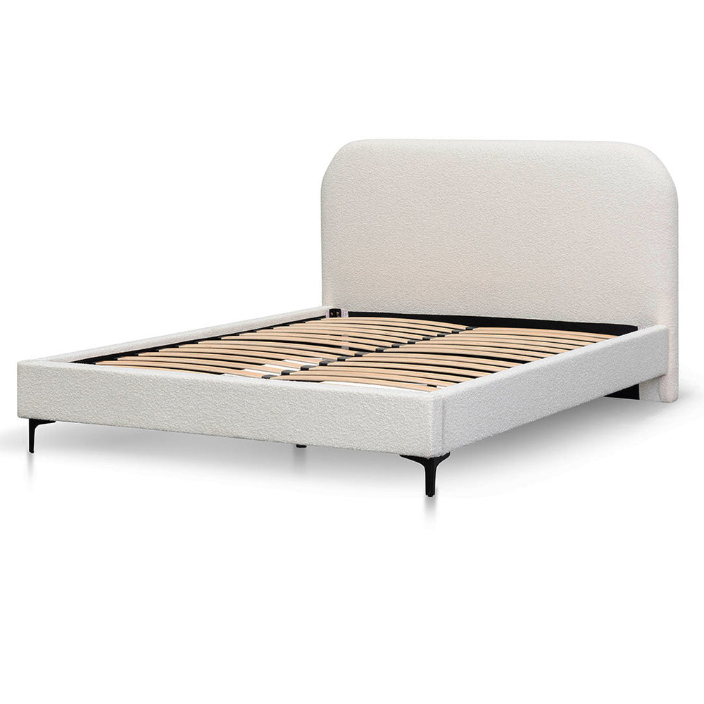 Meredith King Bed Frame - Cream White