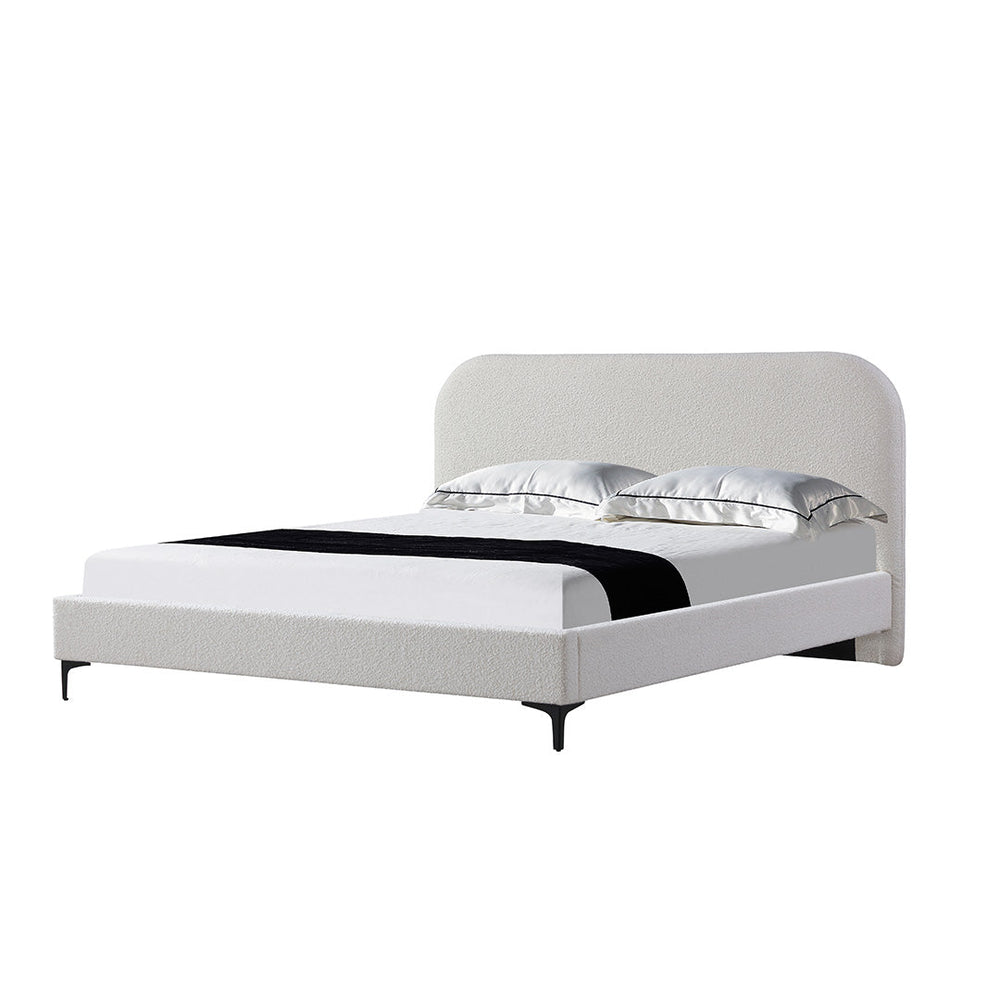 Meredith Queen Bed Frame - Cream White