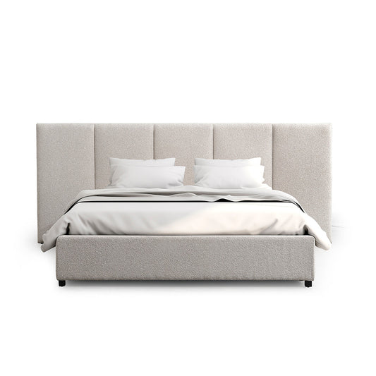 Amado Queen Bed Frame - Clay Grey with Storage