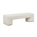 Aden Bench Seat - Oat Boucle - Natural Ash