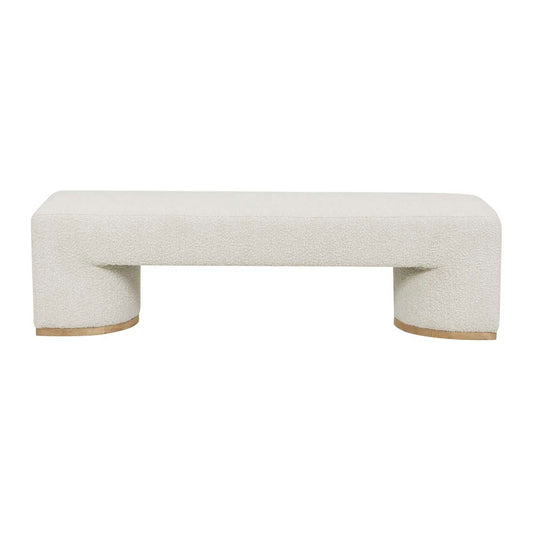 Aden Bench Seat - Oat Boucle - Natural Ash