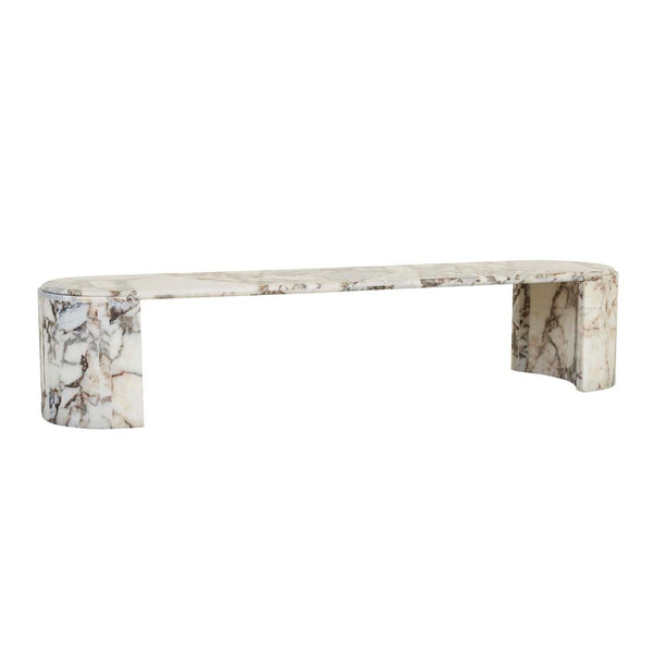 Amara Moon Bench - Natural Ocean Marble