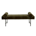 Axel Bench Seat - Caper Velvet - Black Metal