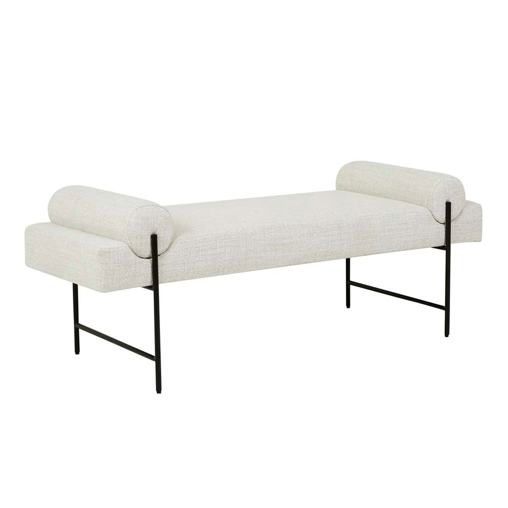 Axel Bench Seat - Coconut Speckle - Black Metal