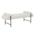 Axel Bench Seat - Coconut Speckle - Black Metal