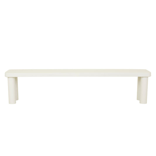 Frankie Outdoor Bench Seat - Aluminium White