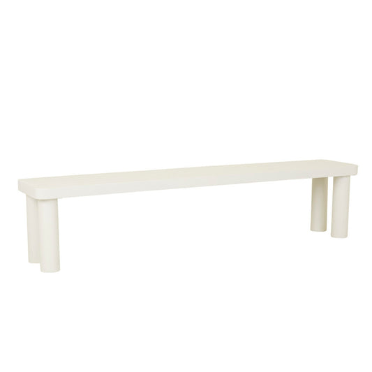 Frankie Outdoor Bench Seat - Aluminium White