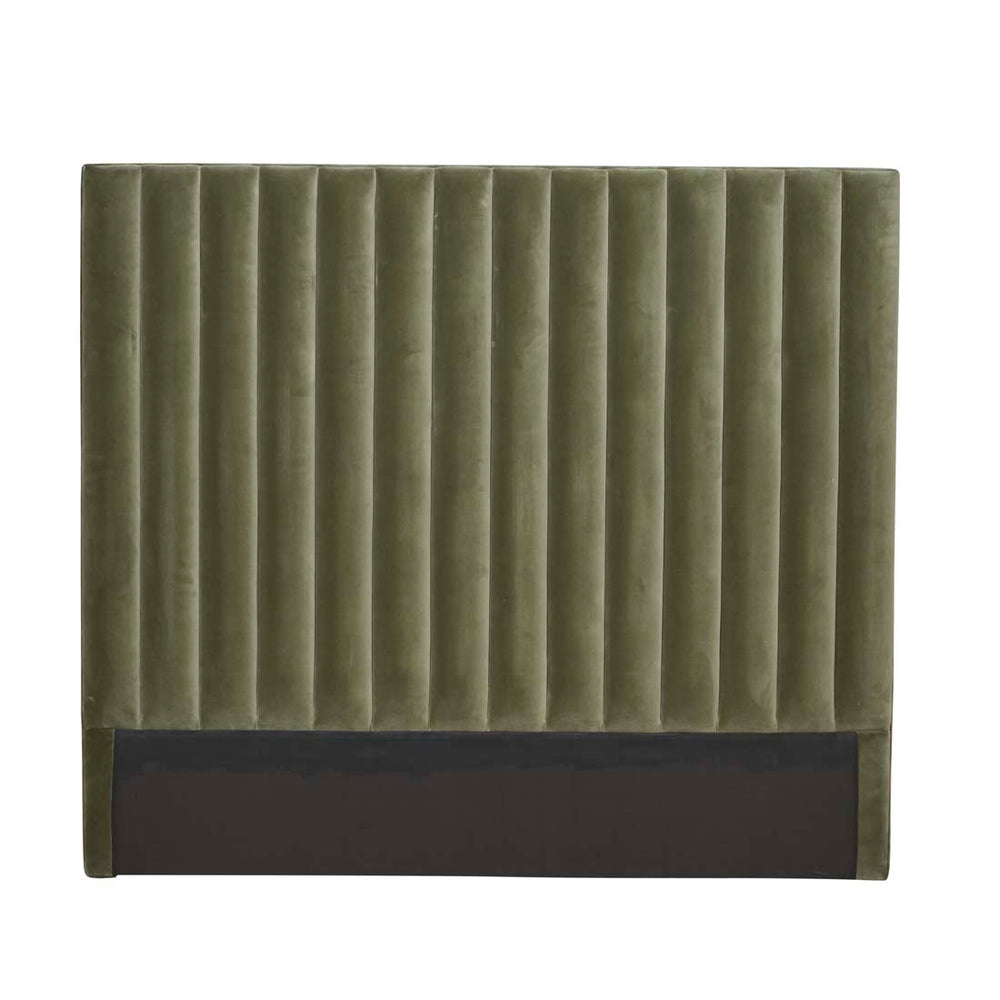 Kennedy Tufted Bedhead - Olive Green Velvet