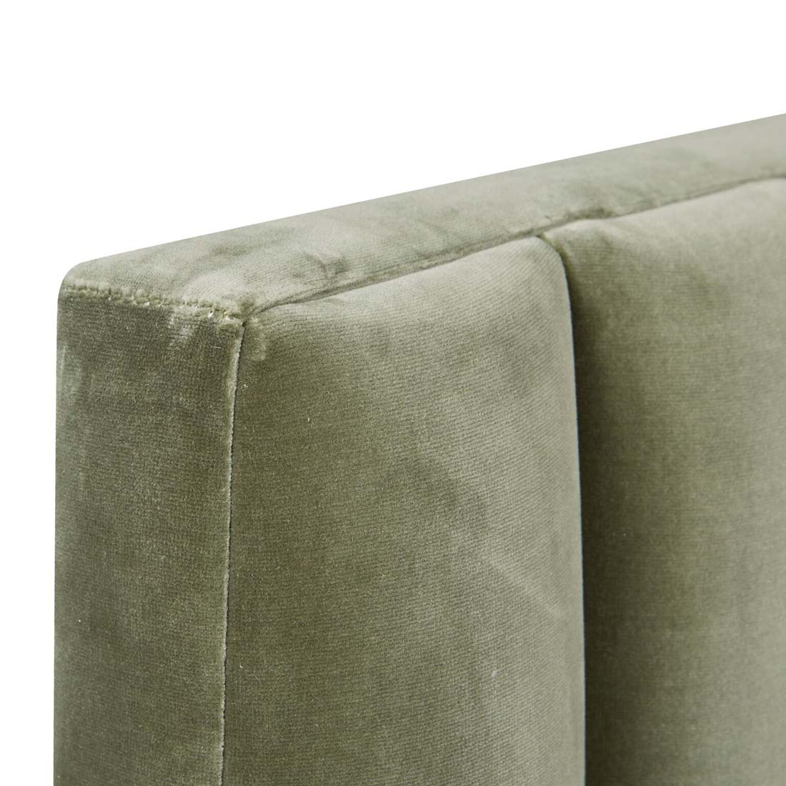 Kennedy Tufted Bedhead - Olive Green Velvet