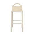 Jules Woven Outdoor Barstool - Shell - Linen Metal