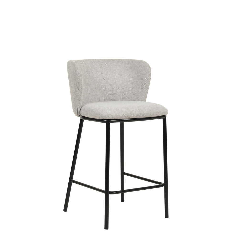 Set of 2 - Flossie 65cm Bar Stool - Coastal Light Grey