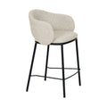 Set of 2 - Mani 65cm Black Bar Stool - Clay Grey