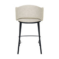 Set of 2 - Mani 65cm Black Bar Stool - Clay Grey