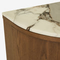 Oberon Crescent Marble Buffet - Matt Ocean Marble - Smoked Ash