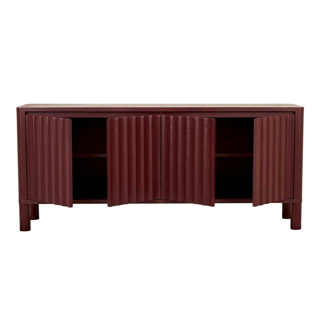 Oliver Fluted Buffet - Burgundy