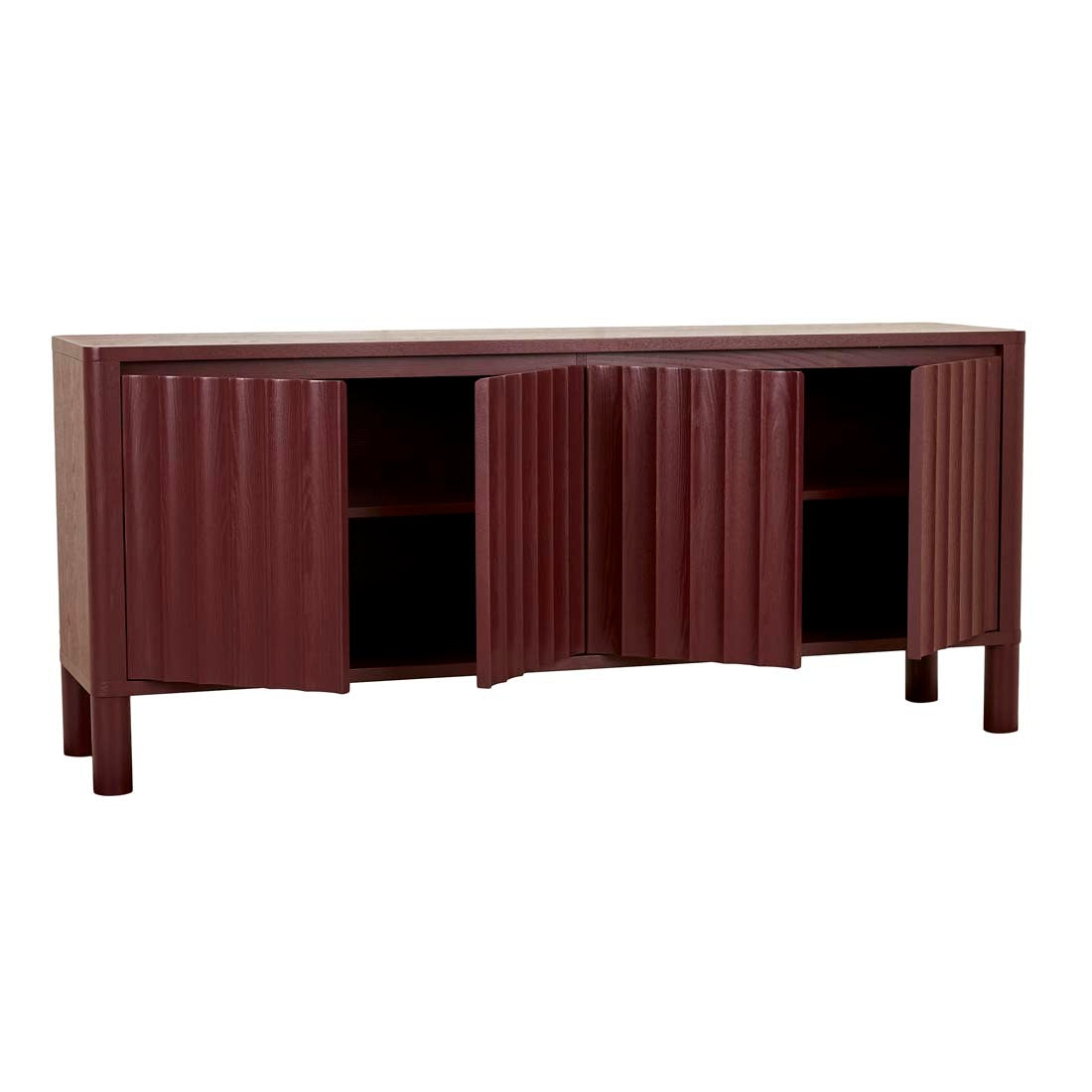 Oliver Fluted Buffet - Burgundy