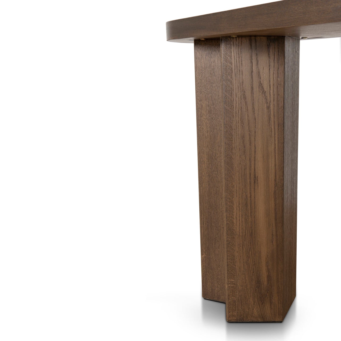 Roshan 1.3m Pill Shape Console Table - Caramel Oak