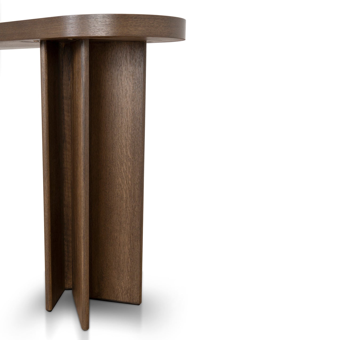 Roshan 1.3m Pill Shape Console Table - Caramel Oak