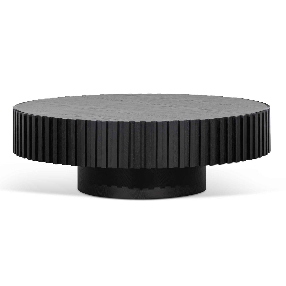 Alfaro Oak Round Coffee Table - Black