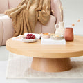 Erna 1.1m Round Coffee Table - Natural Oak