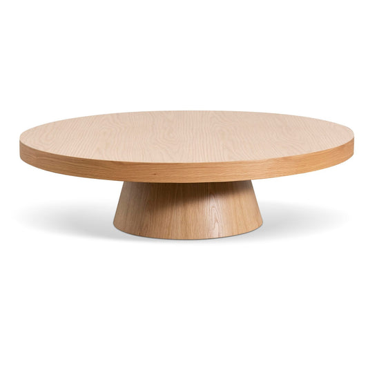 Erna 1.1m Round Coffee Table - Natural Oak