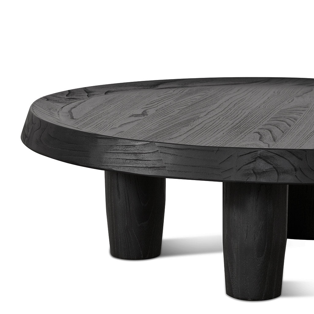 Auston 100cm Round Coffee Table - Black