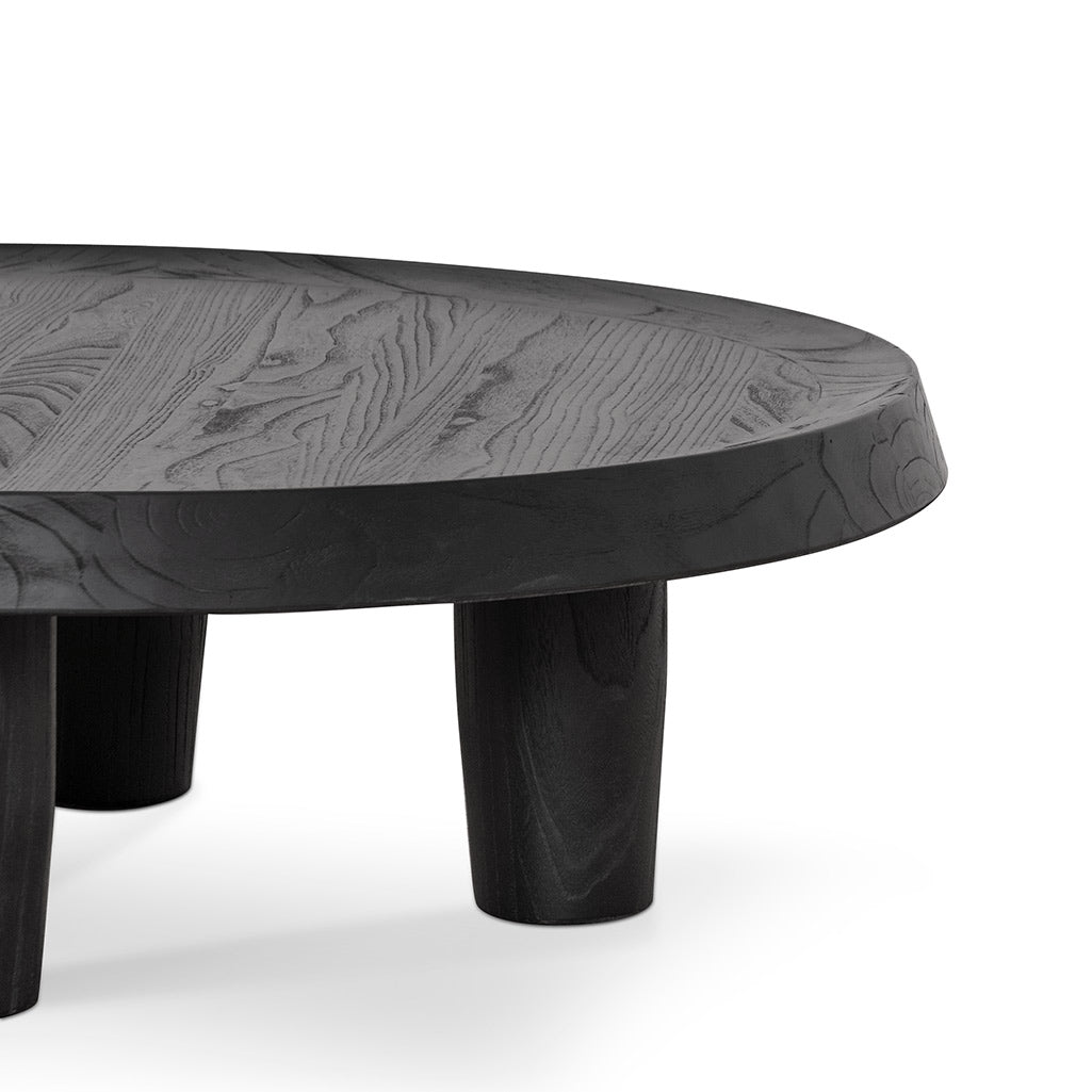 Auston 100cm Round Coffee Table - Black