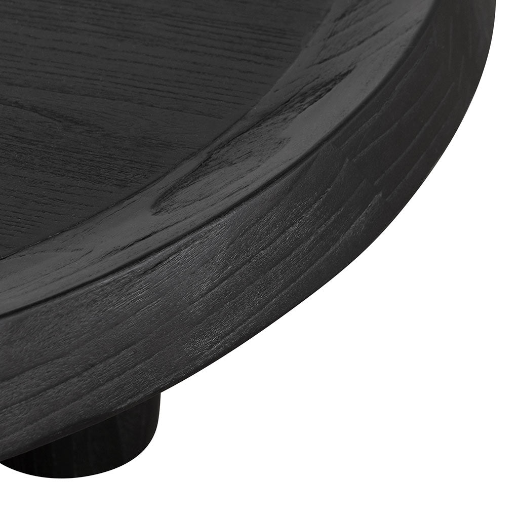 Auston 100cm Round Coffee Table - Black