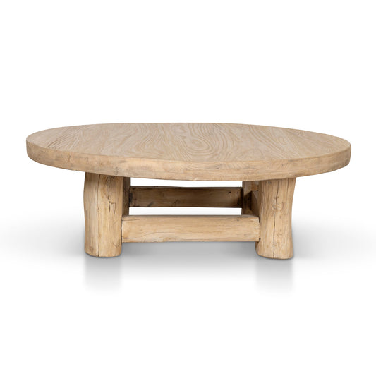 Freeman 100cm Elm Round Coffee Table - Natural