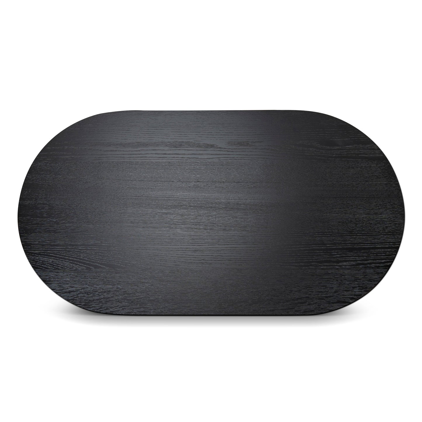 Roshan 1.3m Pill Shape Coffee Table - Textured Espresso Black