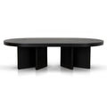 Roshan 1.3m Pill Shape Coffee Table - Textured Espresso Black