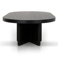 Roshan 1.3m Pill Shape Coffee Table - Textured Espresso Black