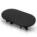 Roshan 1.3m Pill Shape Coffee Table - Textured Espresso Black